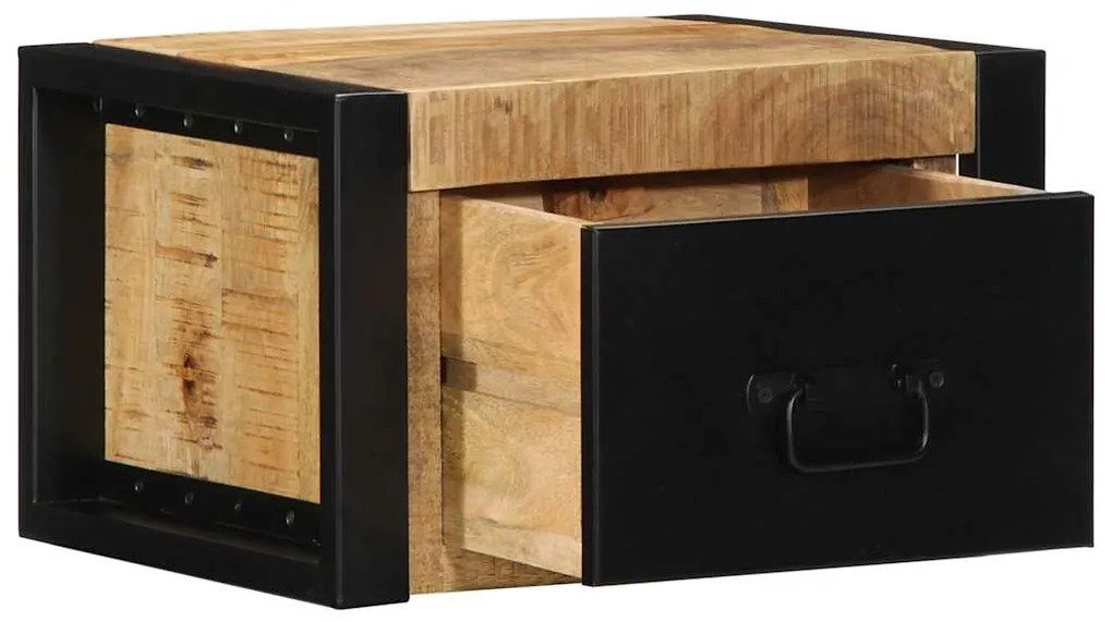 Mesa de cabeceira 40x35x25 cm madeira maciça manga áspera