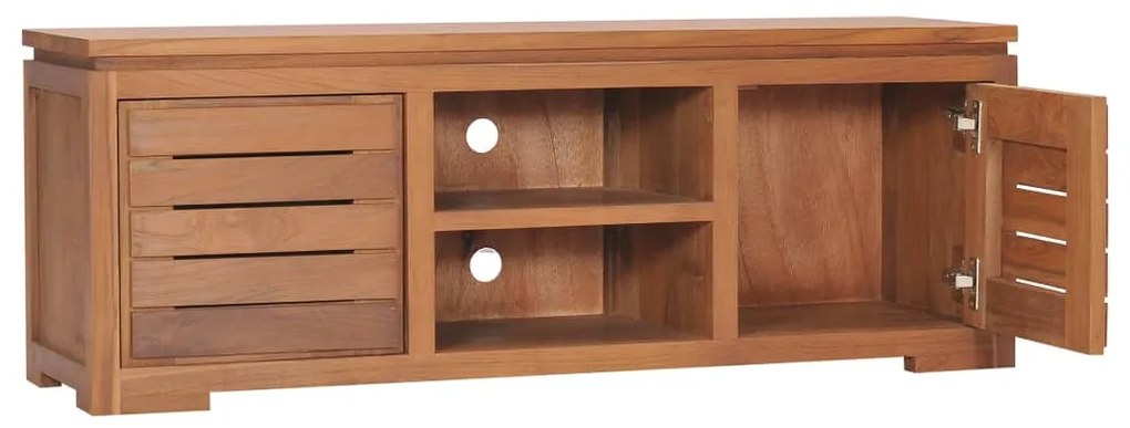 Móvel de TV 110x30x40 cm madeira de teca maciça