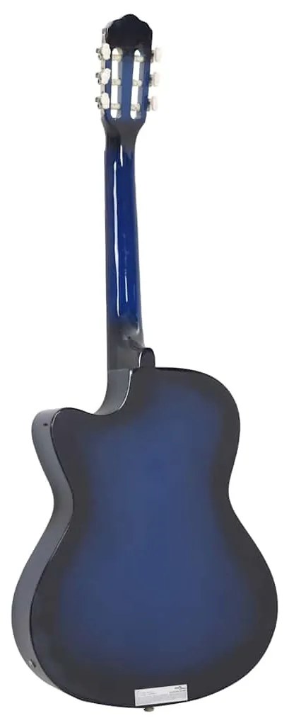 12 pcs conjunto de guitarra com equalizador e 6 cordas azul