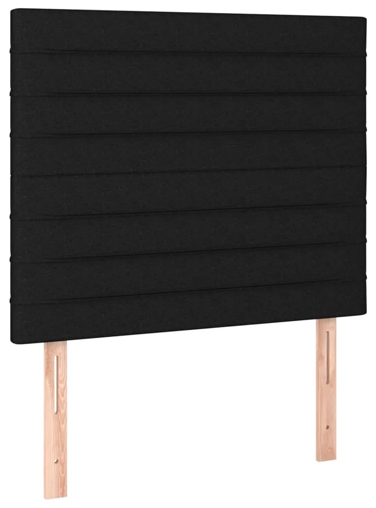 Estrutura de cama sem colchão 90x200 cm tecido preto
