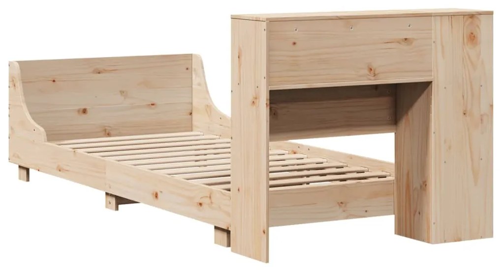 Cama sem colchão 75x190 cm madeira de pinho maciça