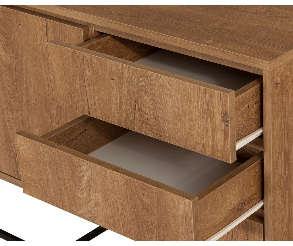 Conjunto de Mobiliário de Sala de Estar Laxus – Noz Preta – Unidade de