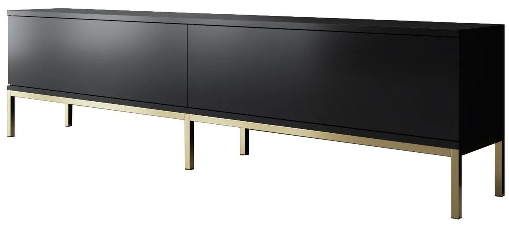 **** Conjunto de Mobiliário de Sala Lord – Preto e Dourado – Medidas V