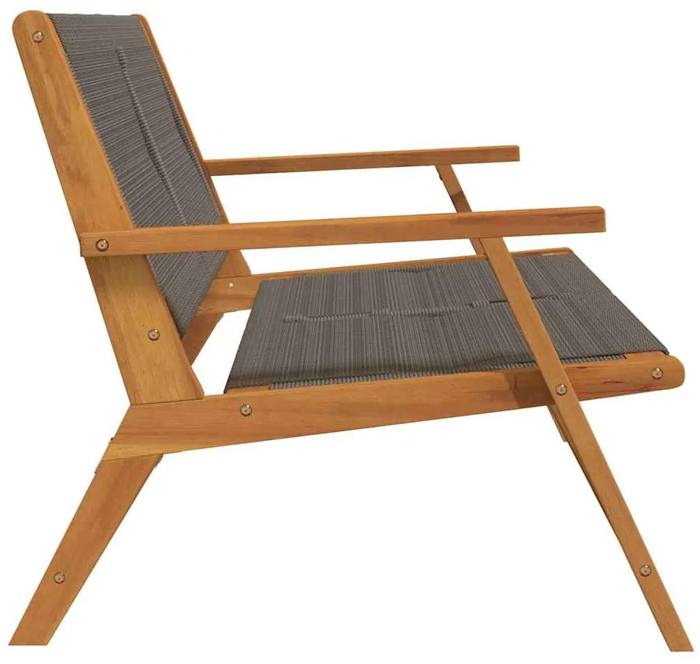 Banco de Jardim Cinza 76x122x73 cm Madeira Sólida de Acácia