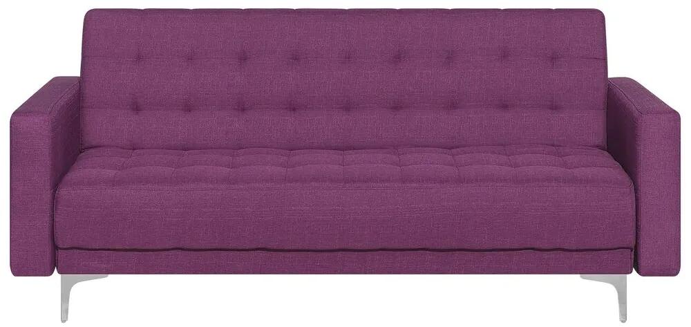 Sofá reclinável de 3 lugares em tecido violeta ABERDEEN Beliani