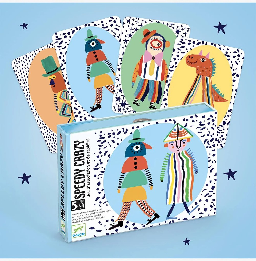 Jogo de cartas Speedy Crazy DJECO branco