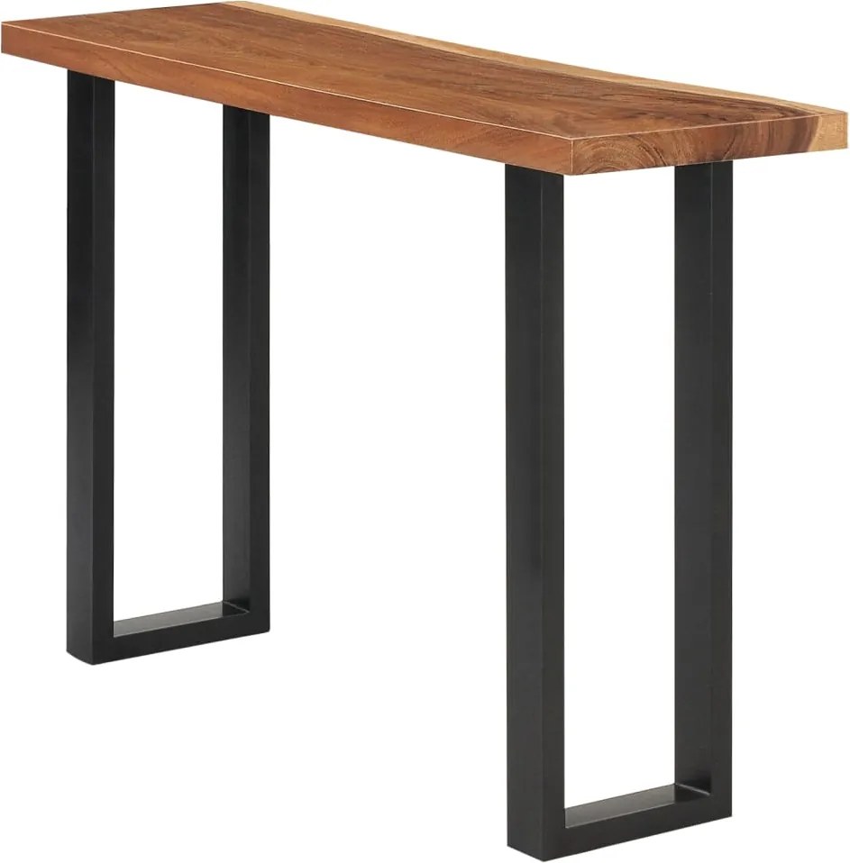 Mesa consola em madeira de árvore da chuva 110x35x75 cm