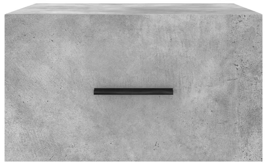 Mesas de cabeceira parede 2 pcs 35x35x20 cm cinza cimento
