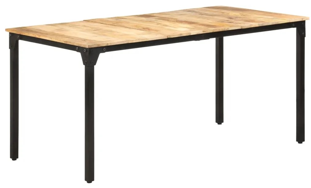 Mesa de jantar 160x80x76 cm madeira de mangueira áspera