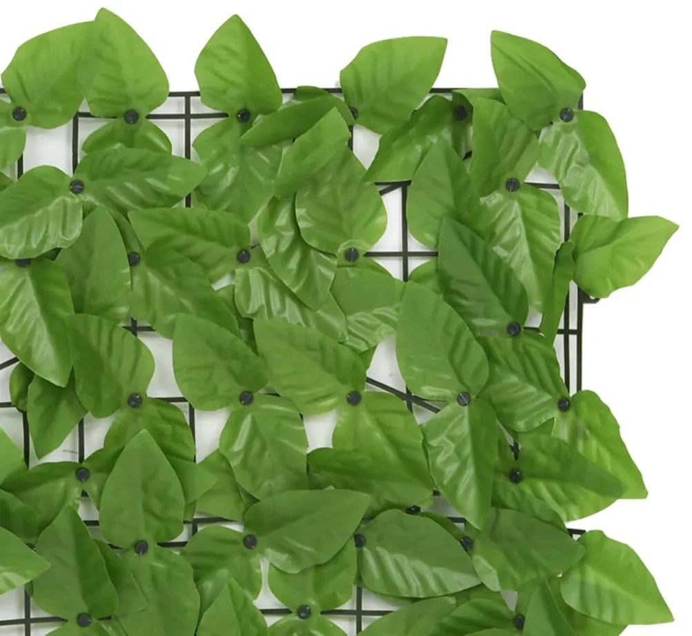 Tela de privacidade p/ varanda c/ folhas 300x150 cm verde