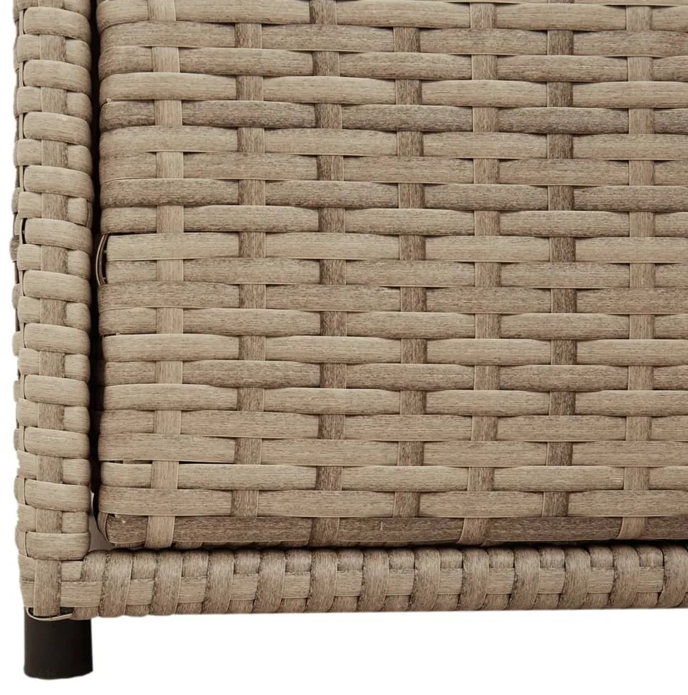 Armário de arrumação para jardim 55x59x69 cm vime PE bege