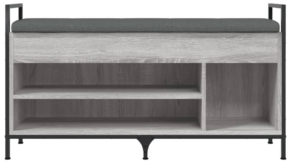 Banco sapateira 105,5x32x57,5 cm deriv. madeira cinzento sonoma