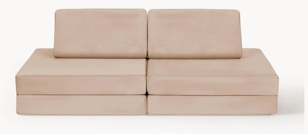 Sofá de brincar modular em veludo artesanal para crianças Mila