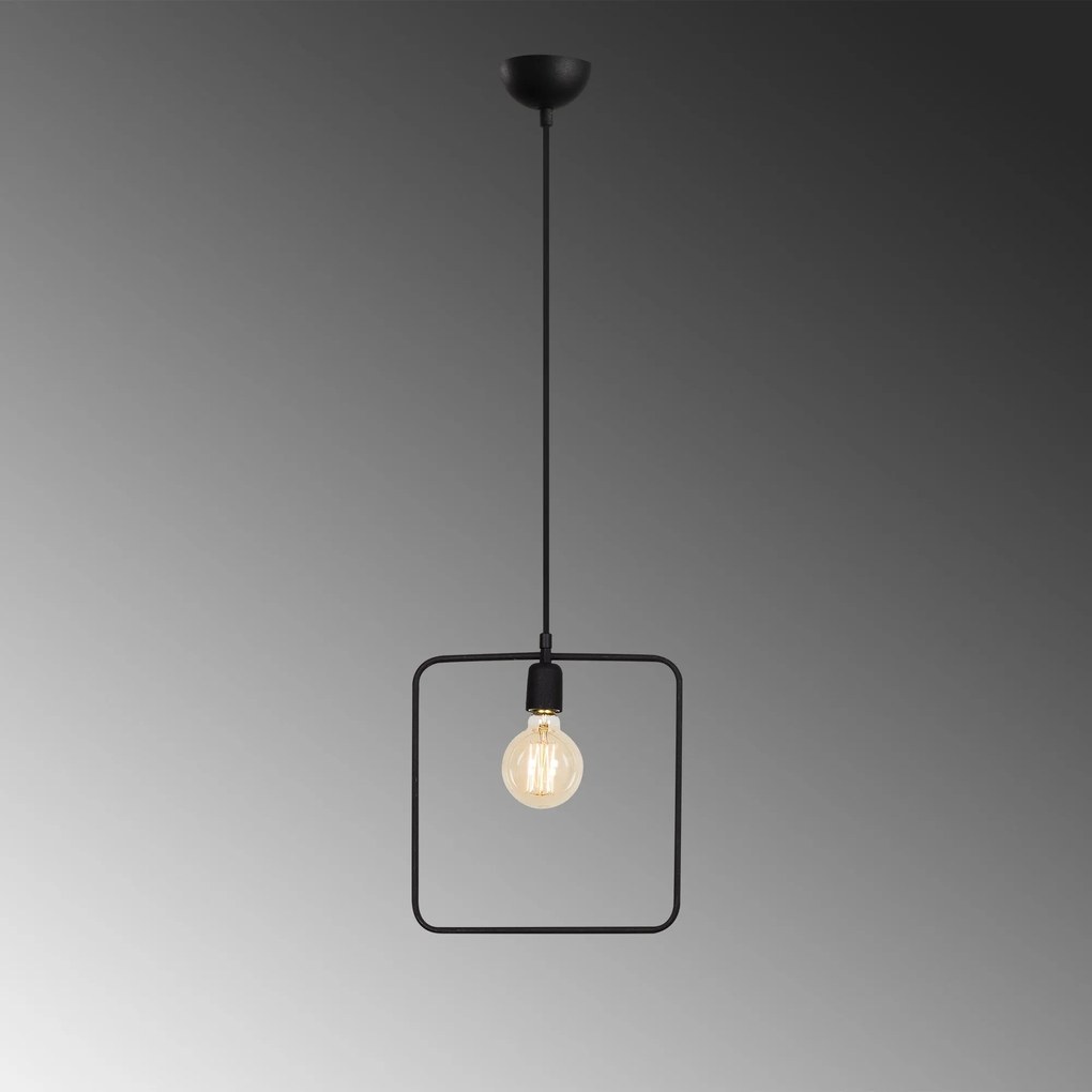 Candeeiro de Teto Geonni – Preto – 30 x 6 cm