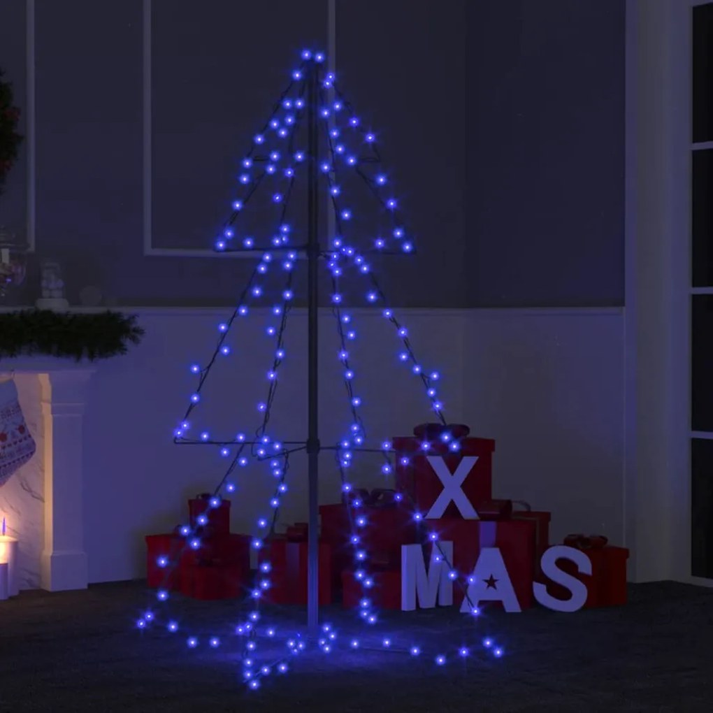 vidaXL Árvore de Natal em cone 160 LEDs 78x120 cm interior e exterior