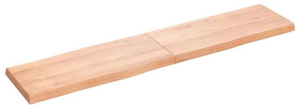 Tampo de mesa com bordas vivas carvalho tratado castanho-claro