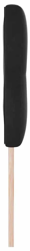 Cabeceira LED vidaXL Botão Almofadado Preto 80 cm Veludo