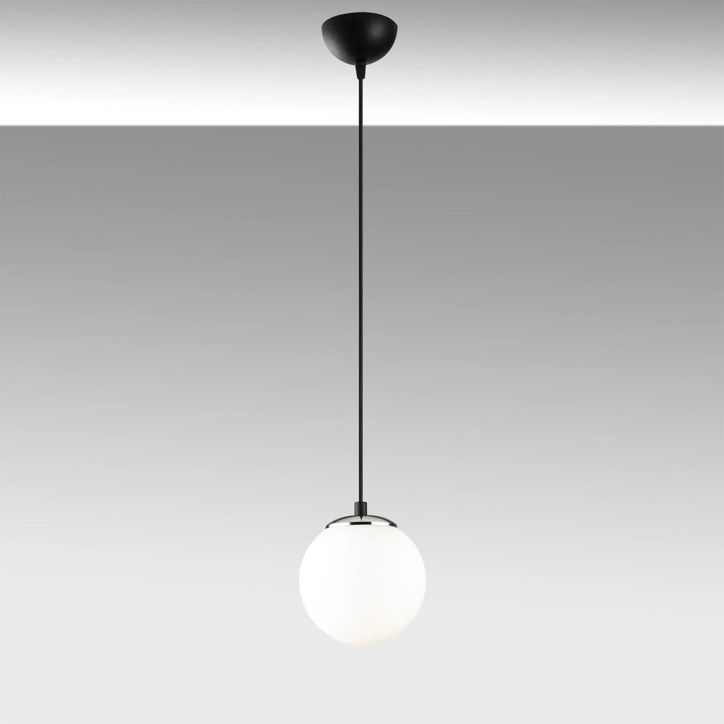 Candeeiro Uzum – Preto e Branco – Diâmetro 15 cm x Altura 111 cm