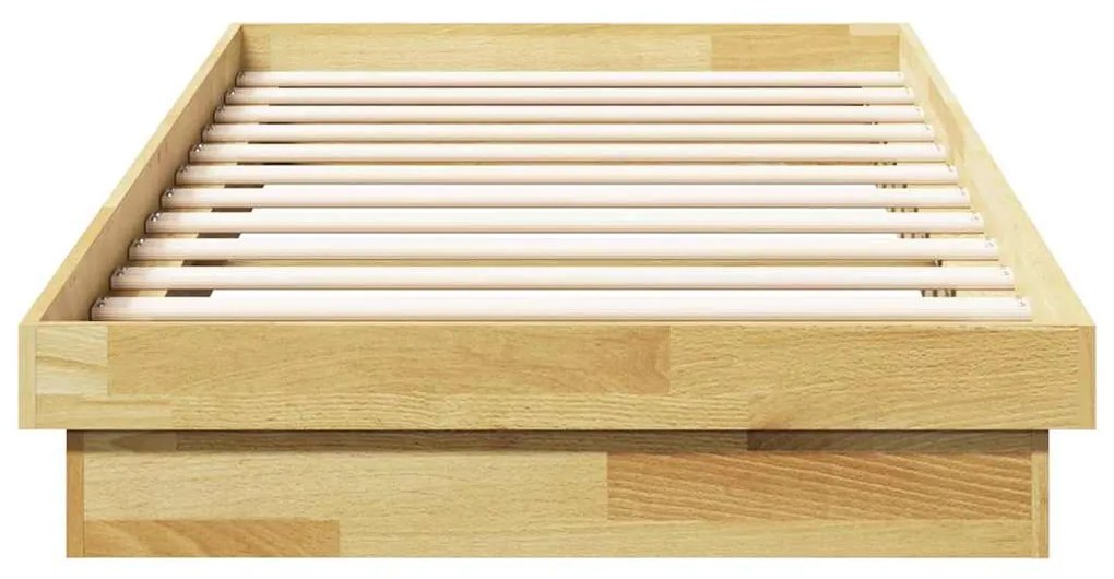 Estrutura de cama sem colchão 75x190 cm Carvalho de maciça