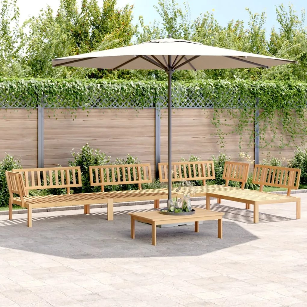 vidaXL 5 pcs conjunto de móveis de paletes p/ jardim acácia maciça