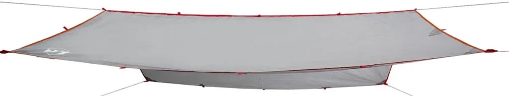 Lona de campismo 500x294 cm impermeável cinzento e laranja