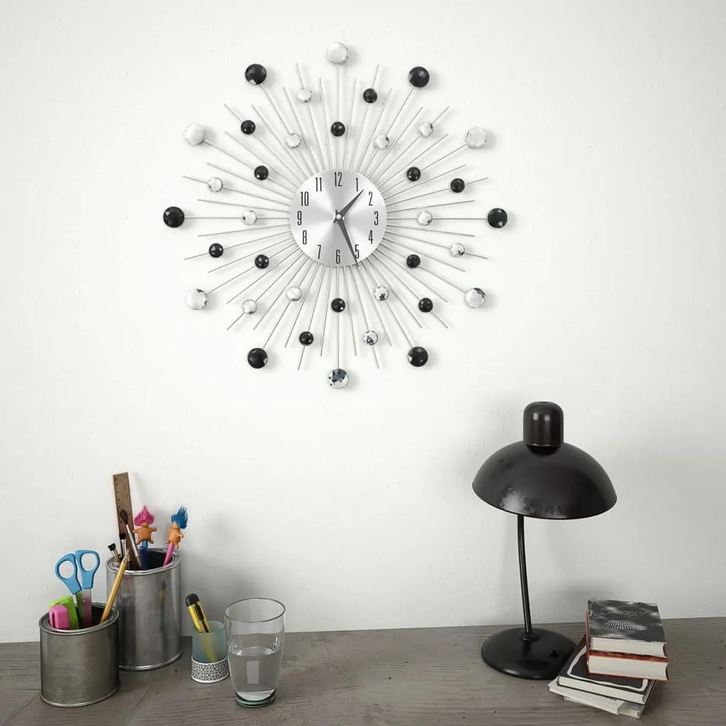 Relógio de parede com movimento quartzo design moderno 50 cm