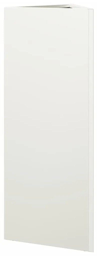Vaso/floreira de jardim triangular 2 pcs 30x26x75 cm aço branco