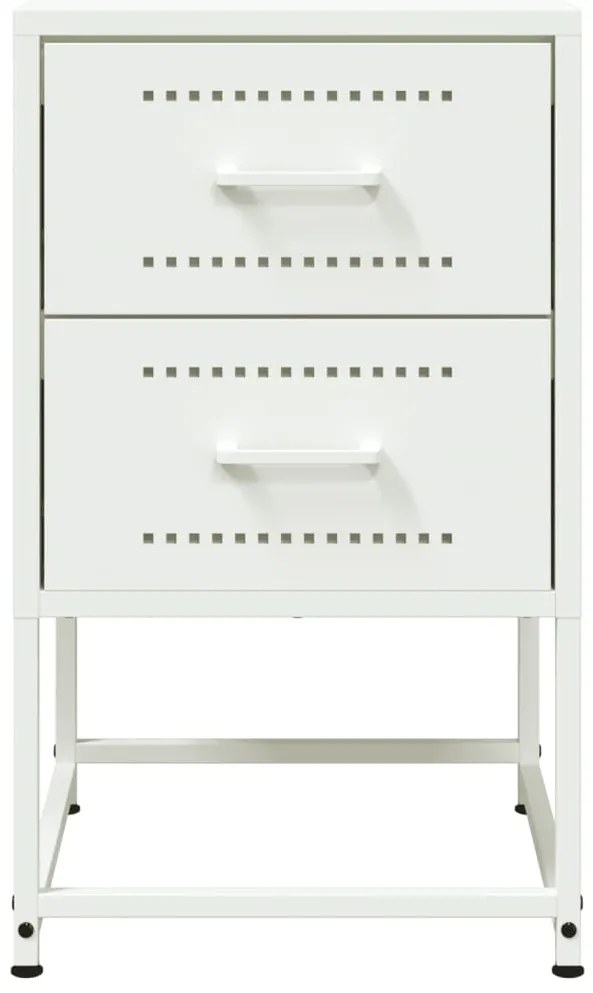 Mesa de cabeceira 36x39x60,5 cm aço branco