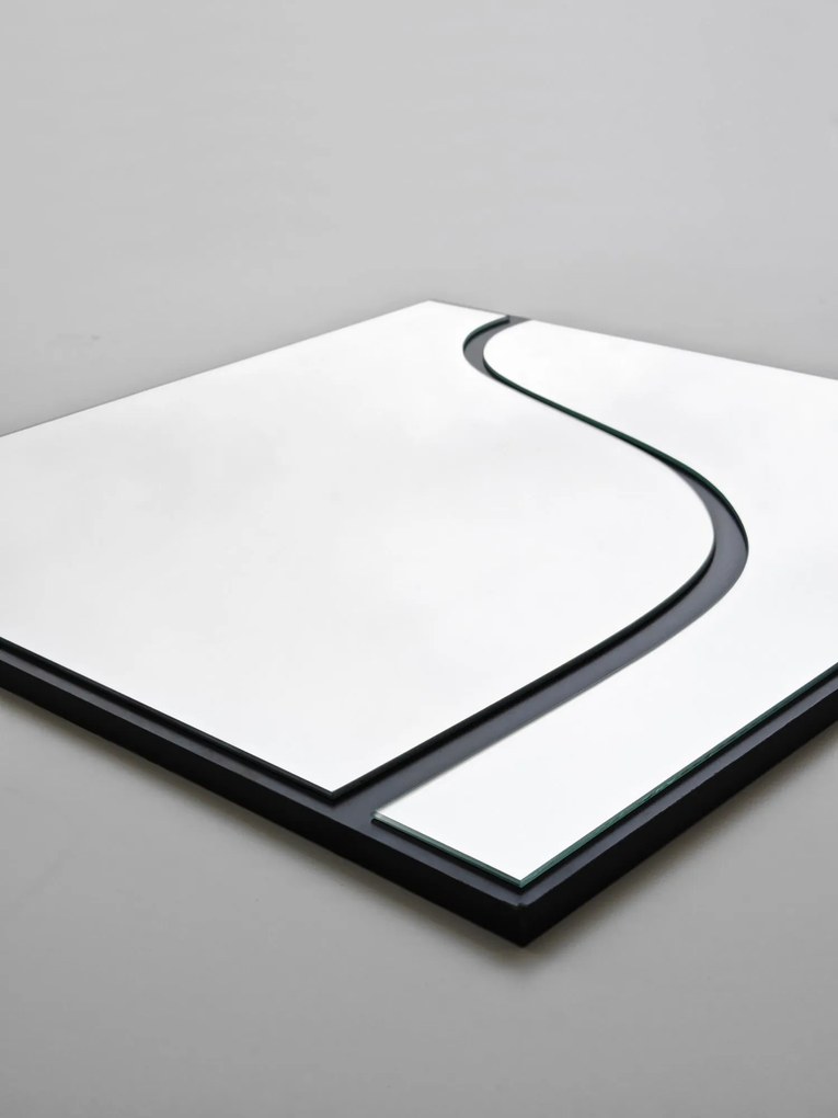 Espelho Abstract – Preto – 70 cm x 70 cm