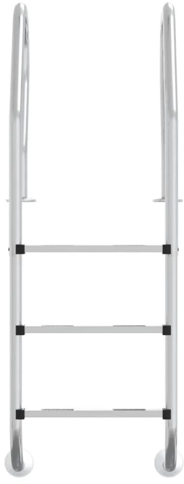 Escada de piscina 54x38x158 cm aço inoxidável 304