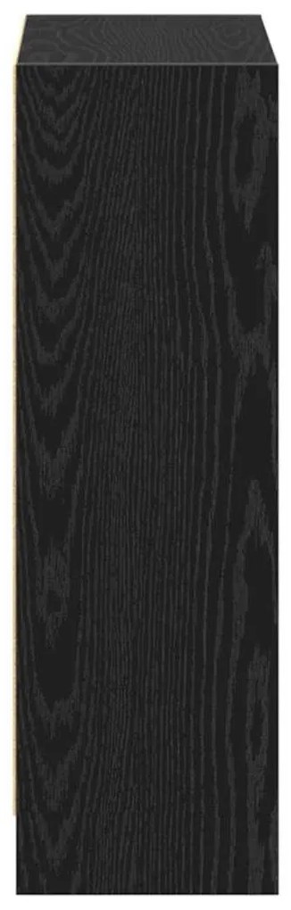 Estante de livros vidaXL Preta 60x24x76 cm em Madeira Engenharia
