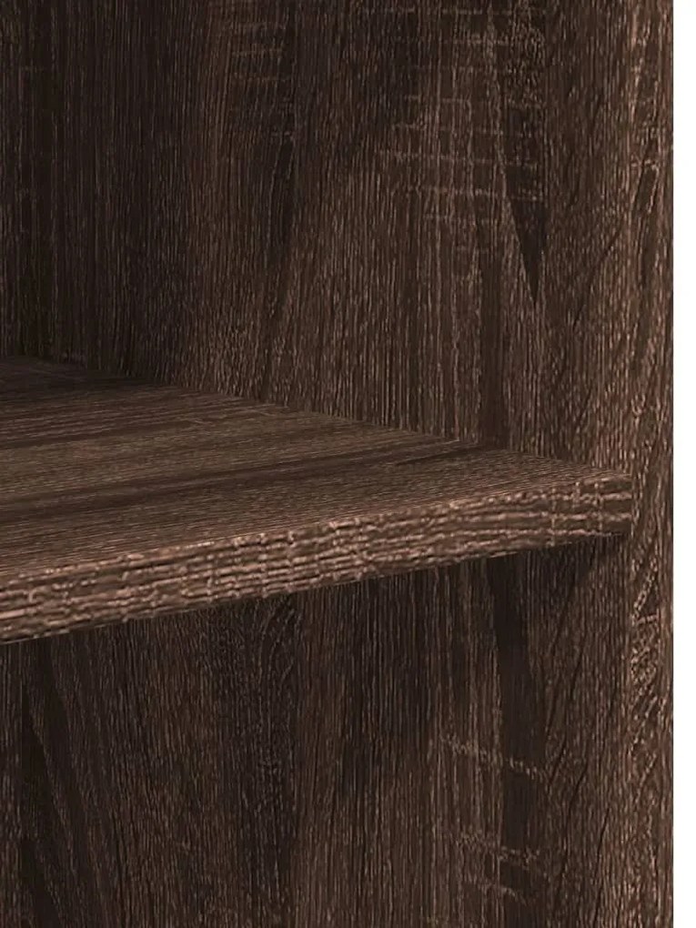 Mesa de apoio com rodas derivados de madeira carvalho castanho