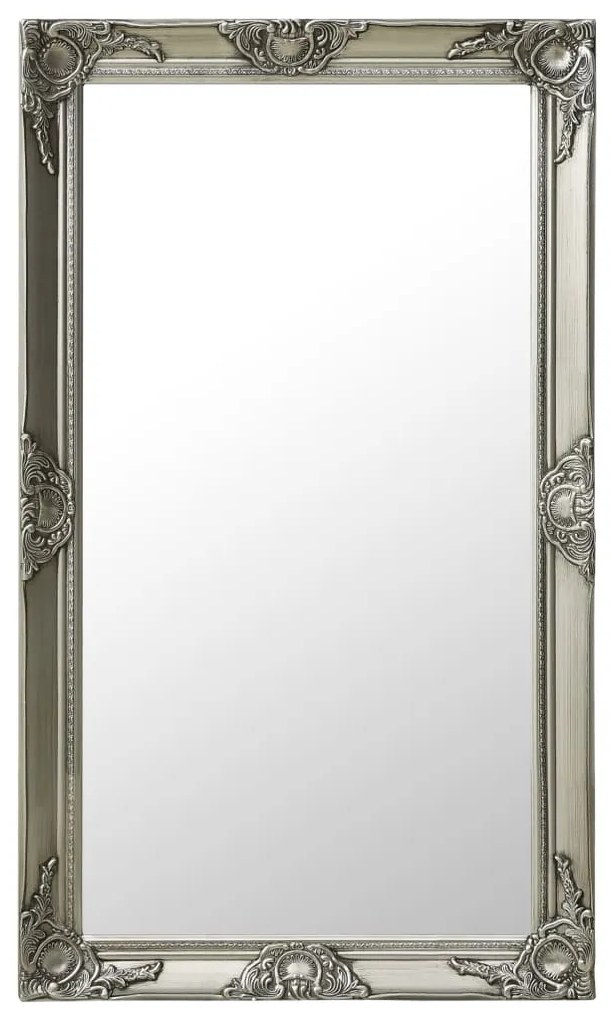 vidaXL Espelho de parede estilo barroco 60x100 cm prateado