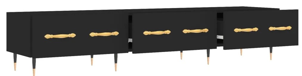 Móvel de TV 80x36x50 cm derivados de madeira preto