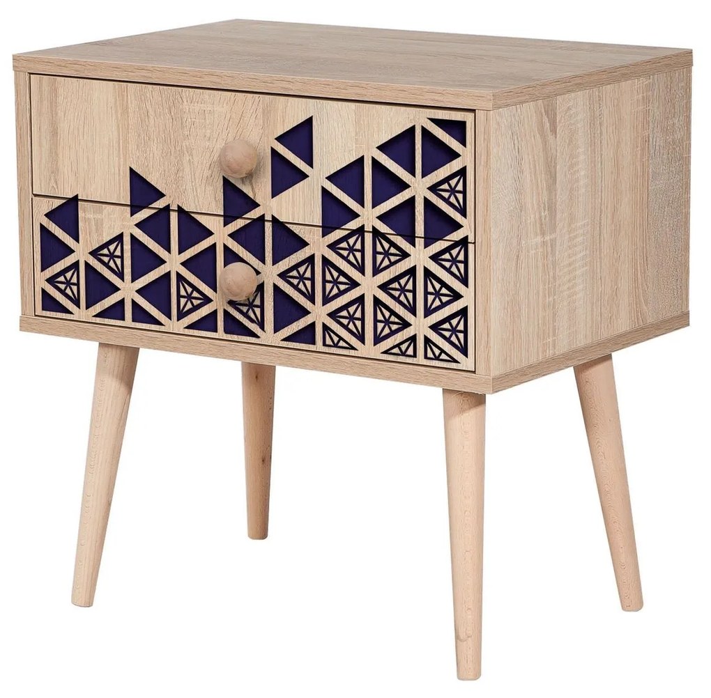 Mesa de Cabeceira Two – Carvalho Sonoma – 60x61x40 cm