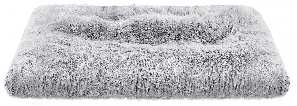 Cama para cachorro FEANDREA, almofada para cachorro, tapete fofo para cachorro, pelúcia longa, 110 x 73 cm, acolchoamento macio, lavável à máquina, cesta para cachorro, multifuncional, portátil, cinza claro PGW203G01