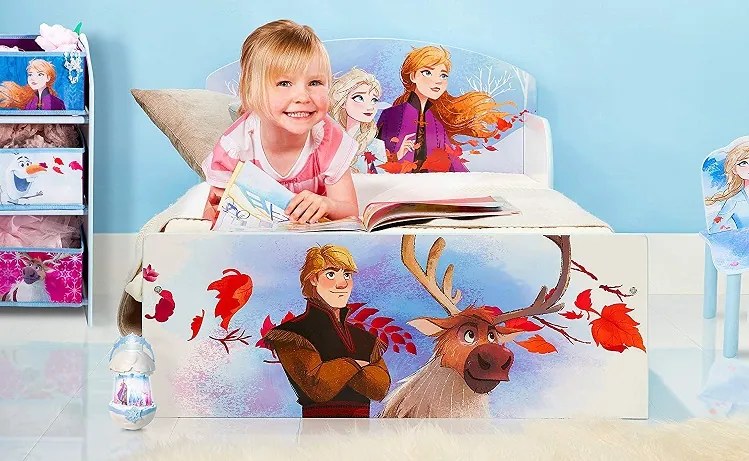 CAMA INFANTIL FROZEN 2 INCLUI COLCHÃO E ALMOFADA ROSA
