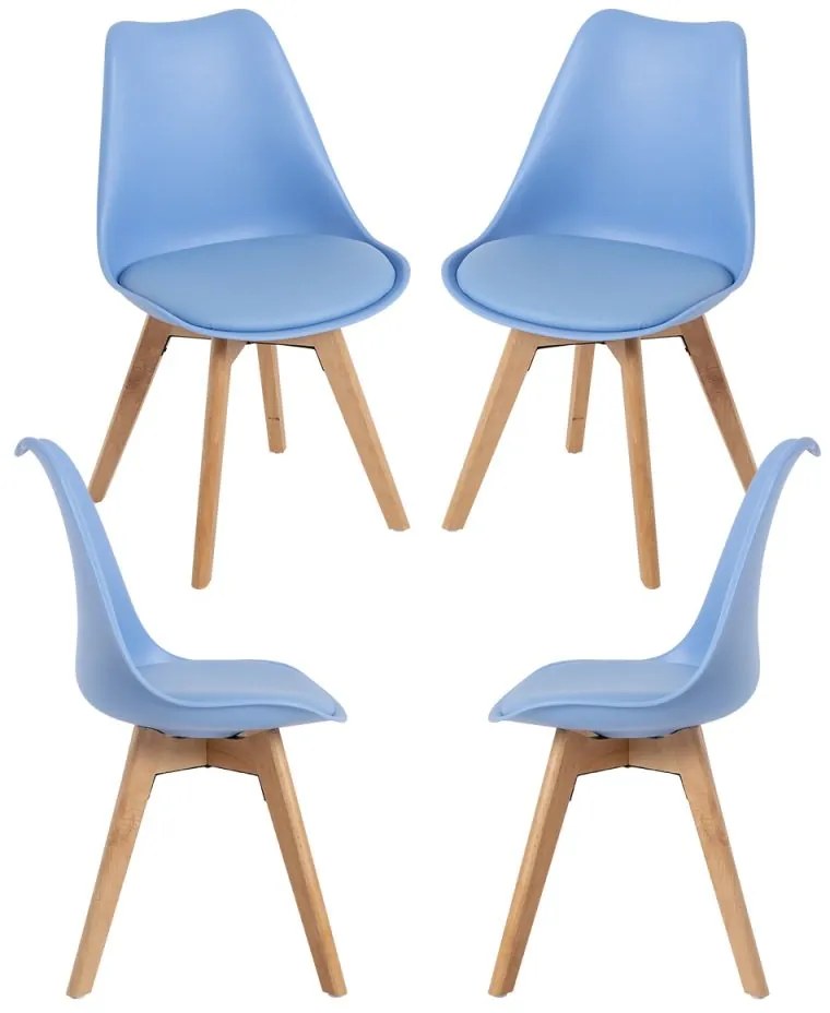 Pack 4 Cadeiras Synk Basic - Azul claro