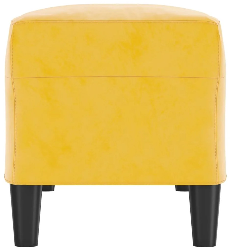 Banco 100x35x41 cm veludo amarelo