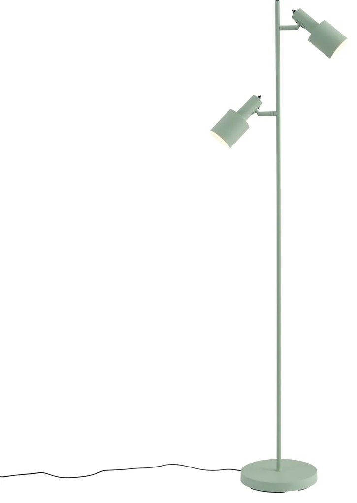 Candeeiro de pé moderno verde 2 luzes - Stijn