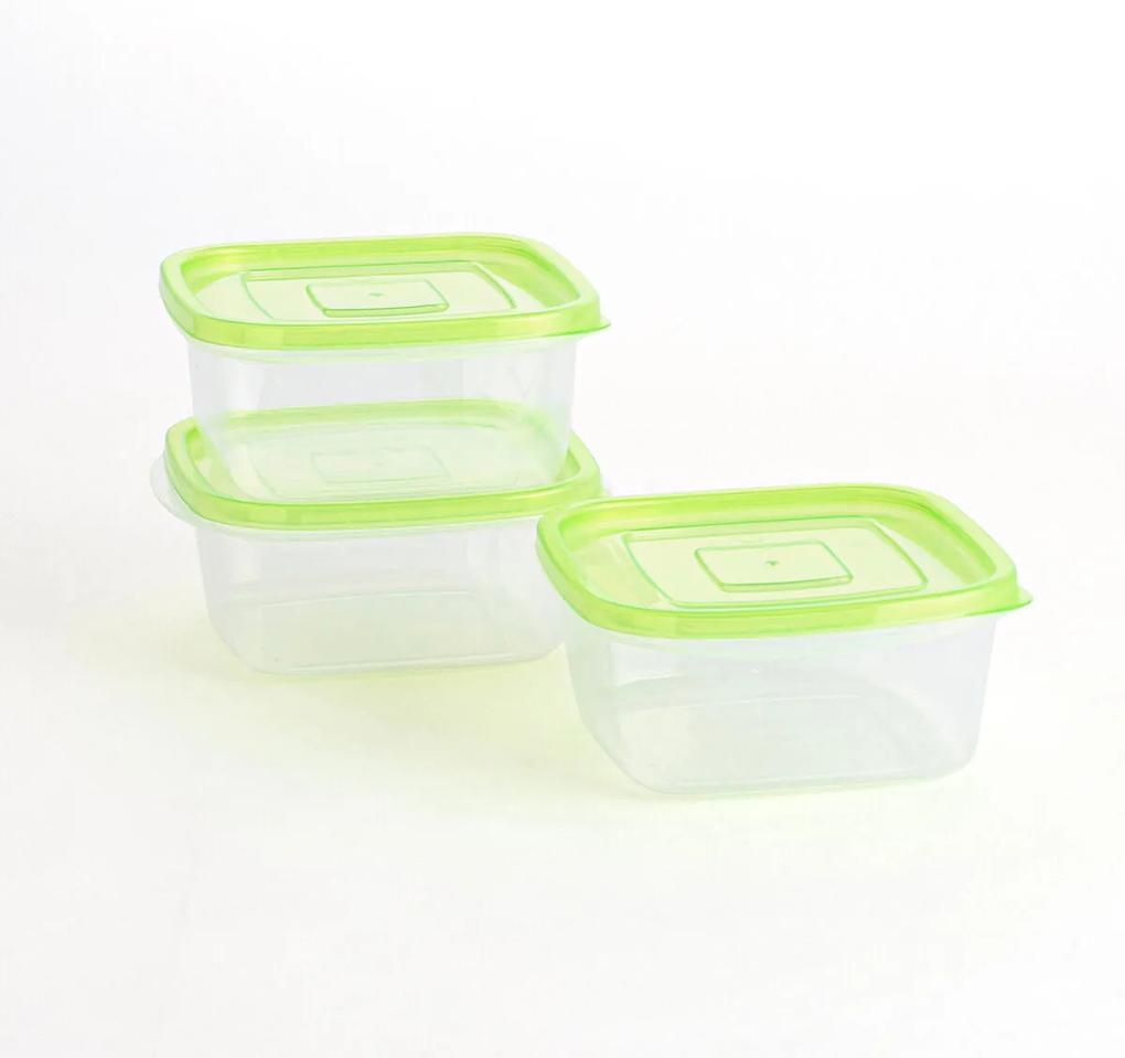 Conjunto de Lancheiras Quid Refresh 3 Peças Verde Plástico