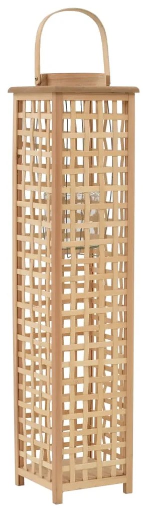 246815 vidaXL Suporte para vela suspenso em bambu natural