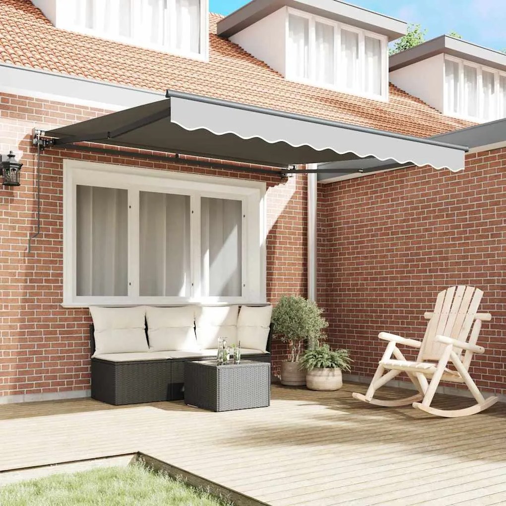 Toldo Elétrico Antracite 3 x 2,5 m Alumínio