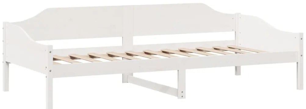 Estrutura de cama sem colchão 80x200 cm pinho maciço branco