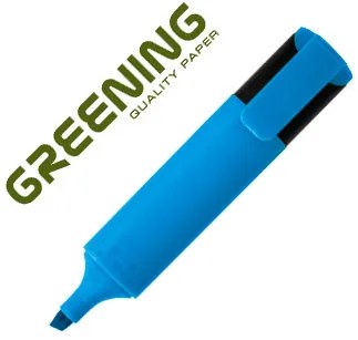 Marcador Greening Fluorescente Ponta Biselada Azul