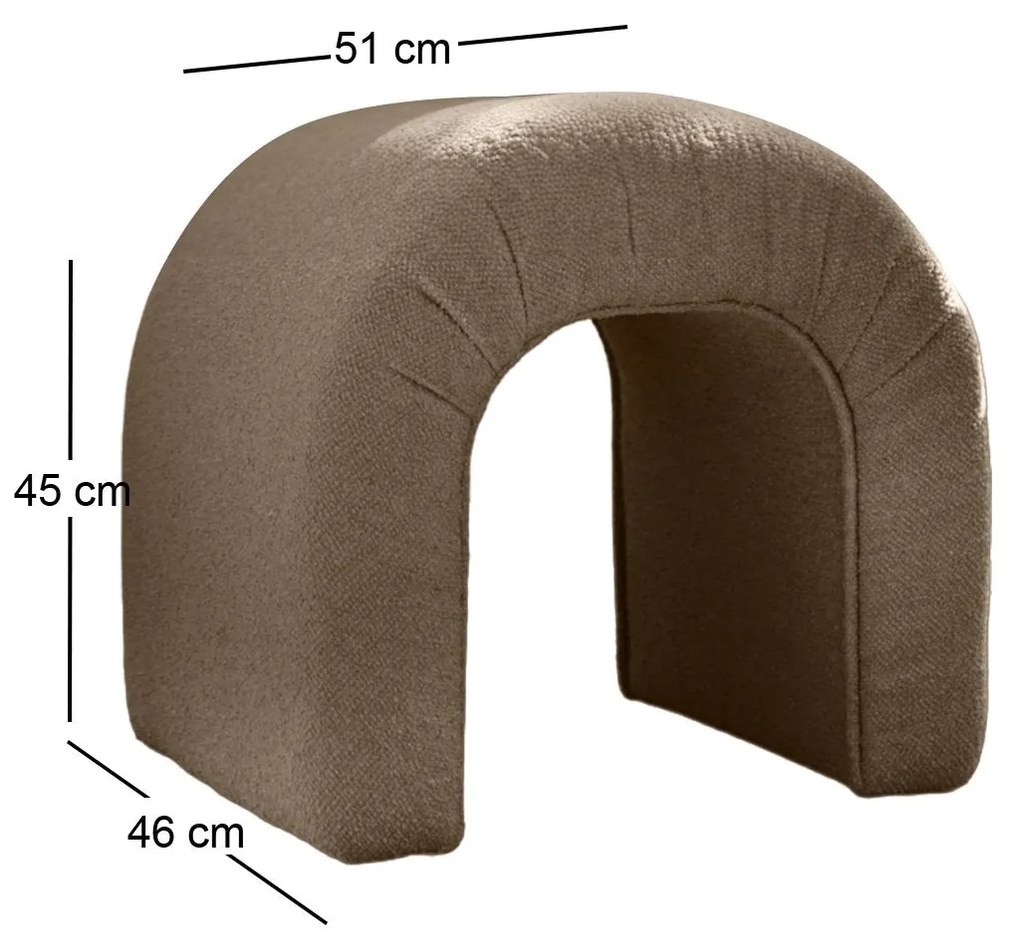 Pouffe Nu – Castanho – 51x45x46 cm
