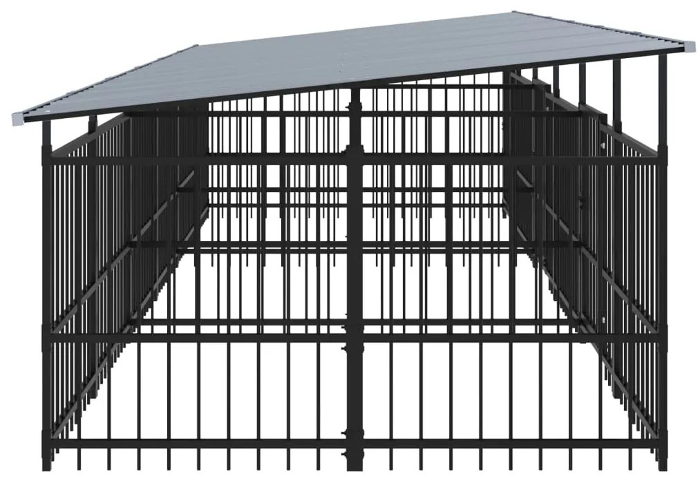 Canil de exterior com telhado 11,26 m² aço