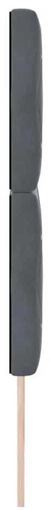 Cabeceira LED Cinza Escuro 90 cm em Veludo