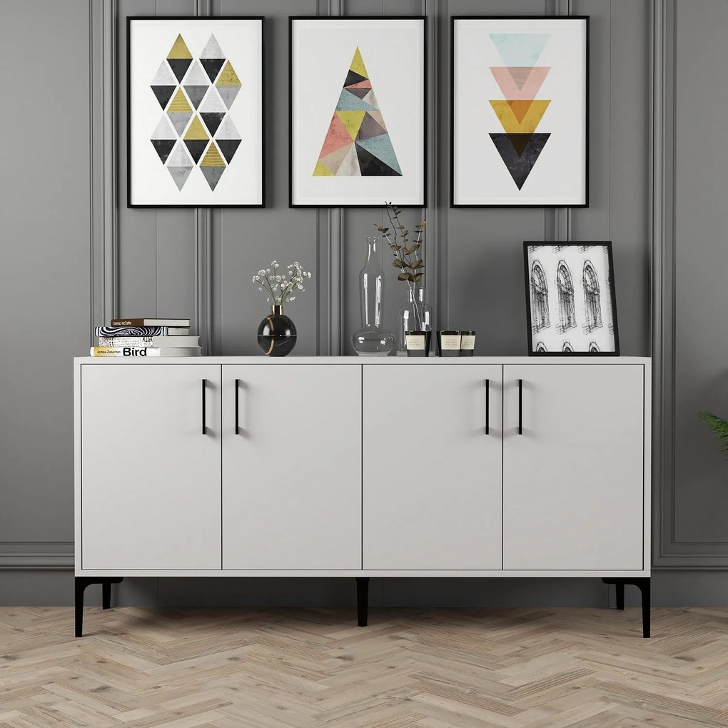 Console Kiev – Branco – 160 cm x 78 cm x 35 cm