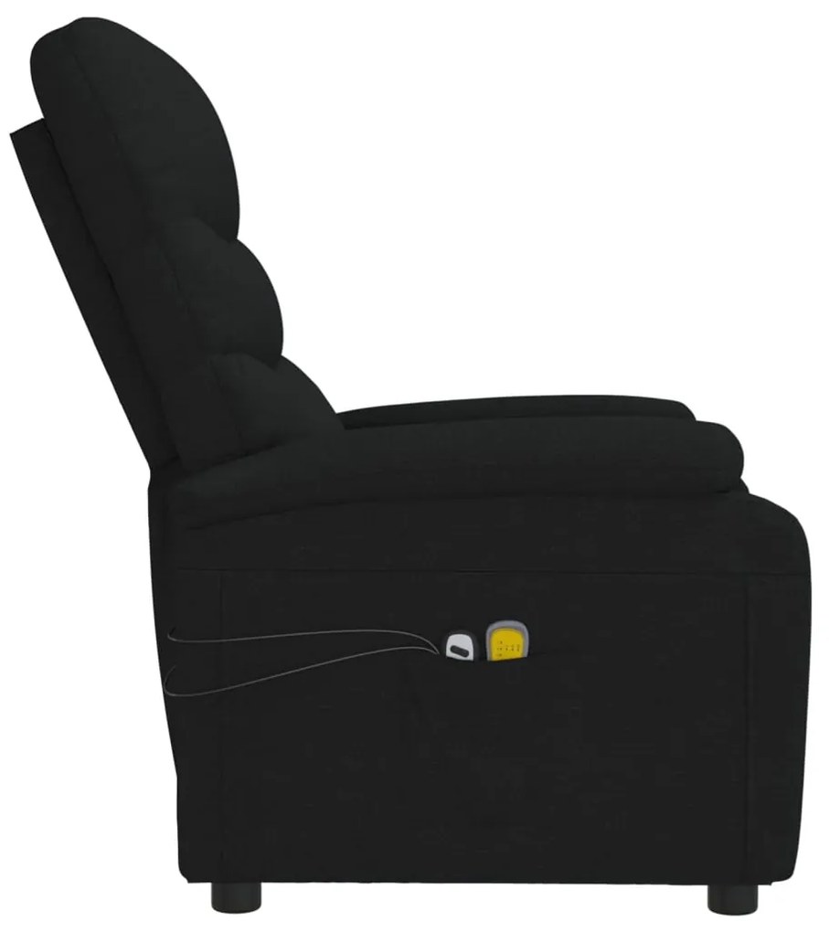 Poltrona de massagens elétrica tecido preto